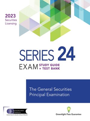 cover image of SERIES 24 EXAM STUDY GUIDE 2023+ TEST BANK